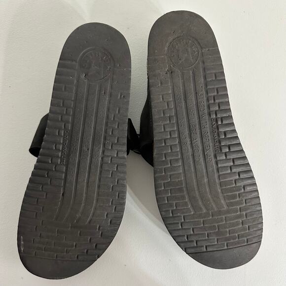 Mephisto Black Leather Sandals Size 41 EU / 10 US Comfort Slip On Buckle - Picture 6 of 6